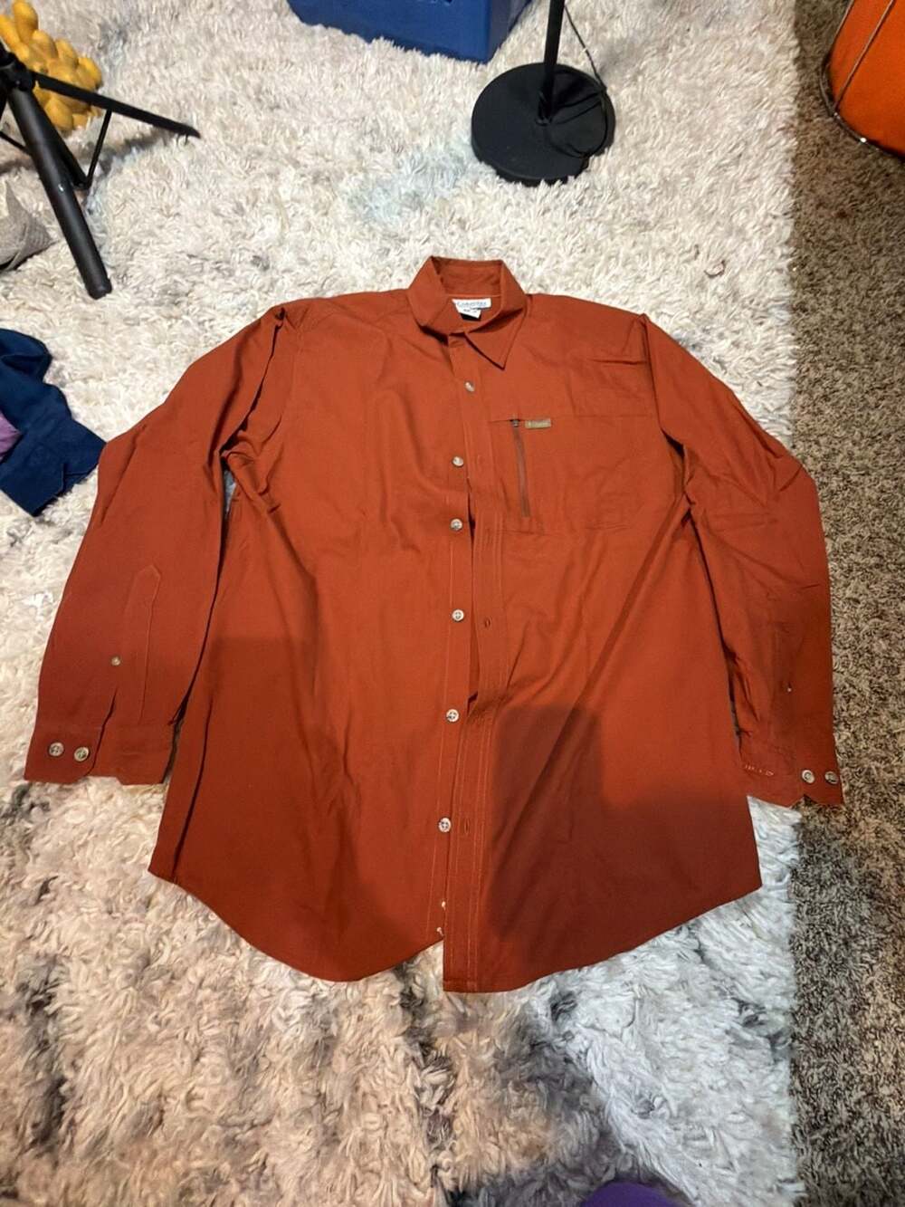 Columbia Sportswear Company Men's Long Sleeve Button Up Hiking Shirt Medium